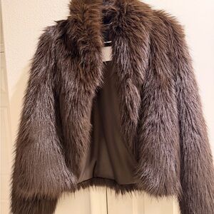 Zara ZW Collection Faux Fur Coat